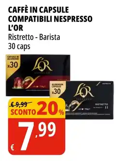 Tigros Caffè in capsule compatibili nespresso L'OR offerta