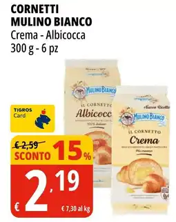 Tigros Cornetti MULINO BIANCO Crema - Albicocca offerta