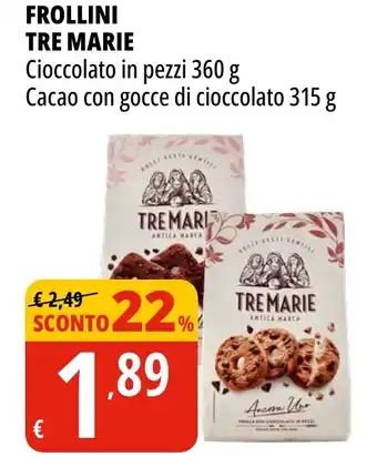 Tigros Frollini TRE MARIE Cioccolato in pezzi offerta