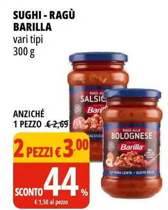 Tigros Sughi - ragù BARILLA offerta