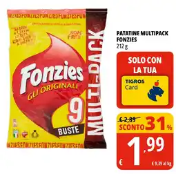 Tigros Patatine multipack FONZIES offerta