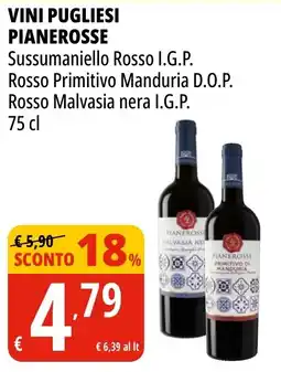 Tigros Vini pugliesi PIANEROSSE offerta