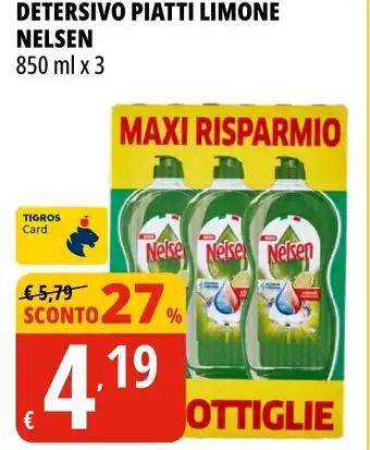 Tigros Detersivo piatti limone nelsen offerta