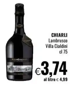 Famila CHIARLI Lambrusco Villa Cialdini offerta