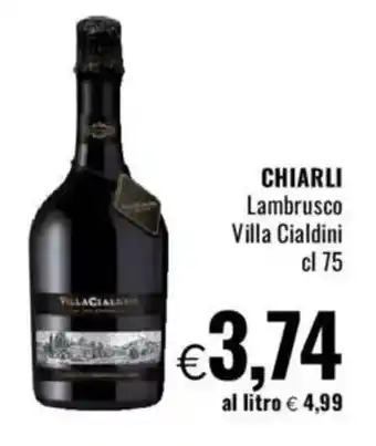 Famila CHIARLI Lambrusco Villa Cialdini offerta