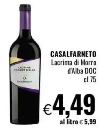 Famila CASALFARNETO Lacrima di Morro d'Alba DOC offerta