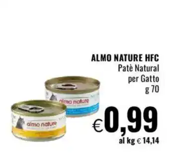 Famila ALMO NATURE HFC Patè Natural per Gatto offerta