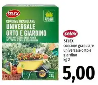 Famila SELEX concime granulare universale orto e giardino offerta