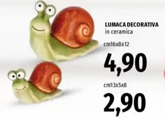 Famila LUMACA DECORATIVA in ceramica offerta