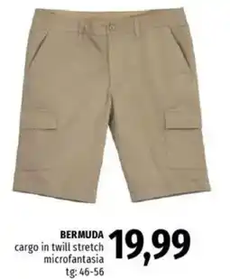 Famila BERMUDA cargo in twill stretch microfantasia offerta