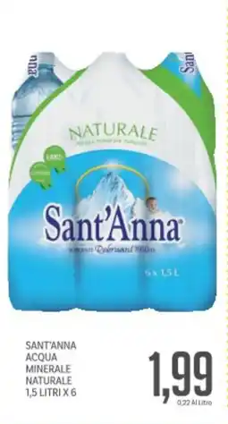 Supermercati Piccolo Sant'anna acqua minerale naturale offerta