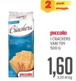 Supermercati Piccolo Piccolo i crackers vari tipi offerta