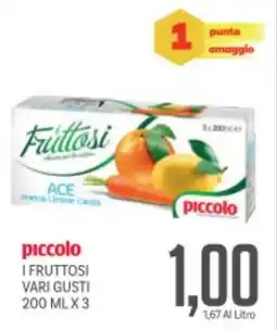 Supermercati Piccolo Piccolo i fruttosi vari gusti offerta