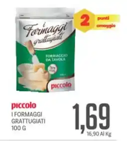 Supermercati Piccolo Piccolo i formaggi grattugiati offerta