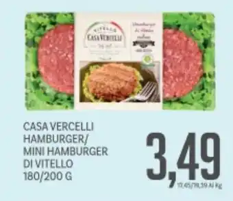 Supermercati Piccolo Casa vercelli hamburger/ mini hamburger di vitello offerta