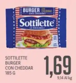 Supermercati Piccolo Sottilette burger con cheddar offerta