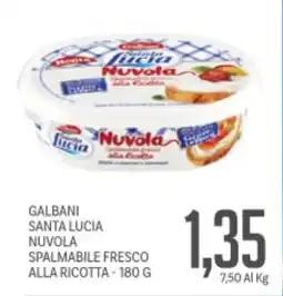 Supermercati Piccolo Galbani santa lucia nuvola spalmabile fresco alla ricotta offerta