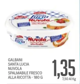 Supermercati Piccolo Galbani santa lucia nuvola spalmabile fresco alla ricotta offerta