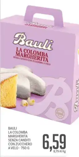 Supermercati Piccolo Bauli la colomba margherita senza canditi con zucchero a velo offerta