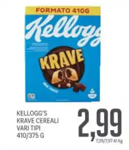 Supermercati Piccolo Kellogg's krave cereali vari tipi offerta