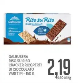 Supermercati Piccolo Galbusera riso su riso cracker ricoperti di cioccolato vari tipi offerta