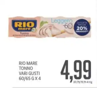 Supermercati Piccolo Rio mare tonno vari gusti offerta