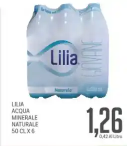 Supermercati Piccolo Lilia acqua minerale naturale offerta