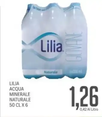 Supermercati Piccolo Lilia acqua minerale naturale offerta