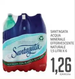 Supermercati Piccolo Sant'agata acqua minerale effervescente naturale offerta