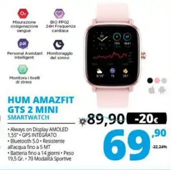 Comet Hum Amazfit GTS 2 Mini Smartwatch offerta