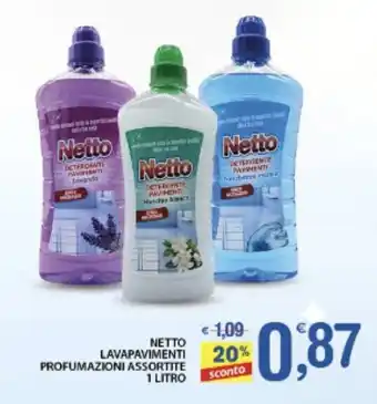 Qui Discount Netto lavapavimenti profumazioni assortite offerta