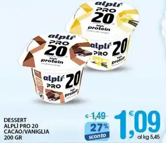 Qui Discount Dessert alplì pro 20 cacao/vaniglia offerta