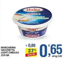 Qui Discount Margarina vaschetta light omega 3 offerta