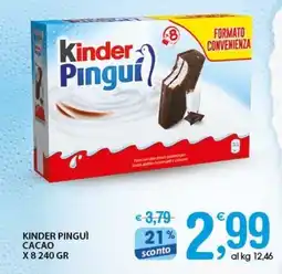 Qui Discount Kinder pingui cacao offerta