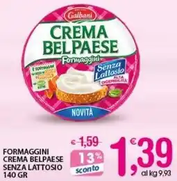 Qui Discount Formaggini crema belpaese senza lattosio offerta