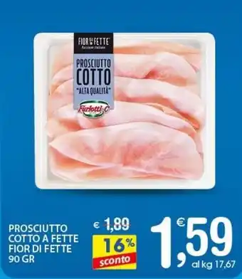 Qui Discount Prosciutto cotto a fette FIOR DI FETTE offerta