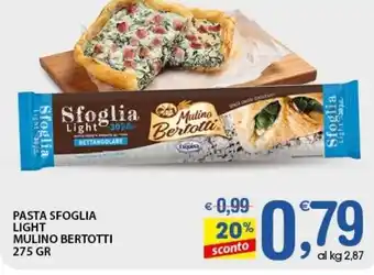 Qui Discount Pasta sfoglia light mulino bertotti offerta