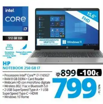 Comet hp Notebook 250 G8 I7 offerta