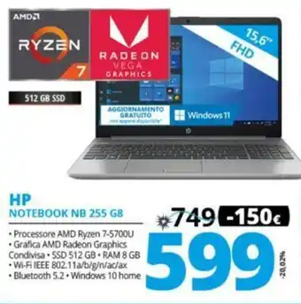 Comet hp Notebook NB 255 G8 offerta