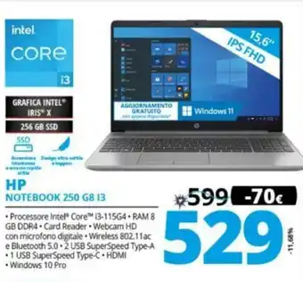 Comet hp Notebook 250 G8 I3 offerta