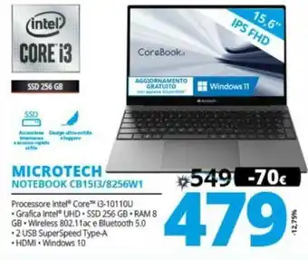 Comet Microtech Notebook CB15I3/8256W1 offerta