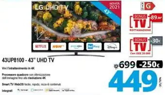 Comet LG 43UP8100 - 43" UHD Tv offerta