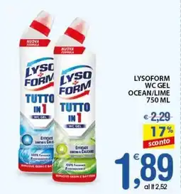 Qui Discount Lysoform wc gel ocean/lime offerta