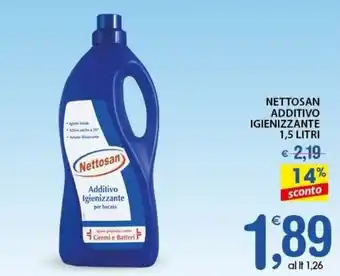 Qui Discount Nettosan additivo igienizzante offerta