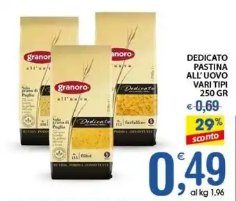 Qui Discount Dedicato pastina all'uovo vari tipi offerta