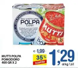 Qui Discount Mutti polpa pomodoro offerta