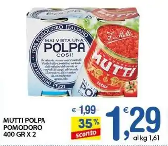 Qui Discount Mutti polpa pomodoro offerta