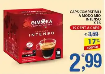 Qui Discount Caps compatibili a modo mio intenso offerta