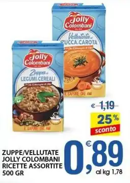 Qui Discount Zuppe/vellutate jolly colombani ricette assortite offerta