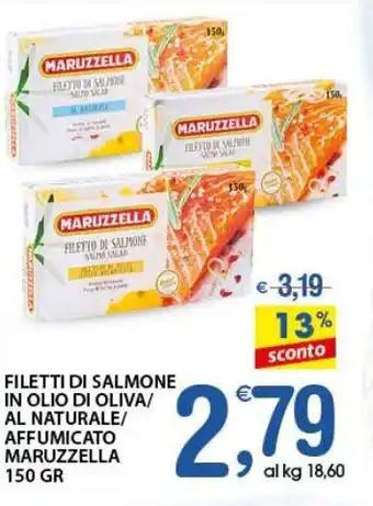 Qui Discount Filetti di salmone in olio di oliva/ al naturale/ affumicato MARUZZELLA offerta